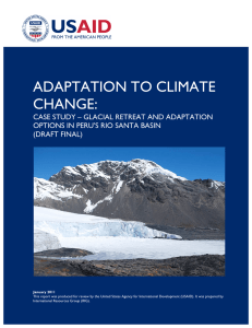 Adaptation to Climate Change: Case Study – Glacial Retreat and