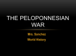 The Peloponnesian war - Mrs. Sanchez`s website