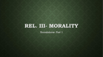 Morality: First Principles