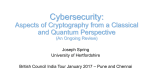 Cryptography Overview PPT - University of Hertfordshire