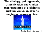 DIABETUS MELLITUS: ETIOLOGY, PATHOGENESIS