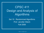 Set 10: Randomized Algorithms