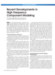 Recent Developments in High Frequency Component Modeling