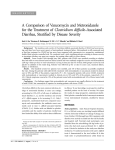 A Comparison of Vancomycin and Metronidazole for the Treatment