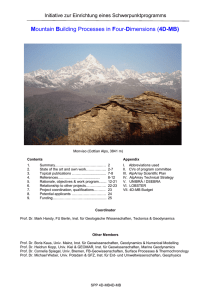Mountain Building Processes in Four-Dimensions (4D-MB)
