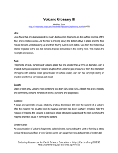 Volcano Glossary III