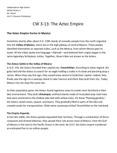 The Aztec Empire Forms in Mexico - Mr. Wisell`s Global History Web