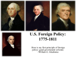 US Foreign Policy 1775-1811