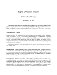 Signal Detection Theory handout