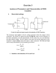 Exercise 3 Analyses of Parameters and Characteristics of MOS