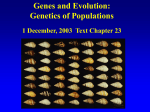Genes and Evolution