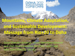 Mountains, Climate Adaptation and Sustainable Development