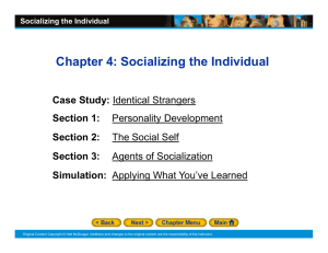 Socializing the Individual