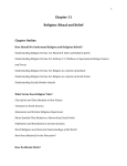 Chapter 11 Religion: Ritual and Belief Chapter Outline