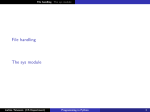 File handling, the sys module