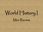 World History I Mini Review