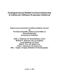 Ecological Issues Related to Decommissioning of California`s