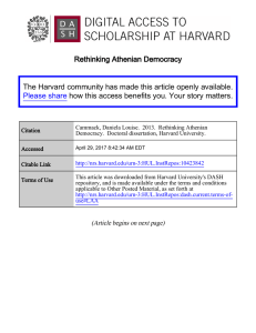 Rethinking Athenian Democracy The Harvard