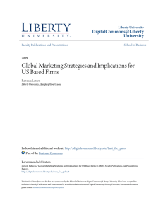 Global Marketing Strategies and Implications for US Based Firms