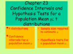 Confidence Intervals for the Mean