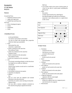 Geometry 3rd GP Notes 032212 Pointers 1st and 2nd Term