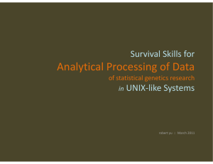 Survival Skills for Analytical Processing of Data of Statistical