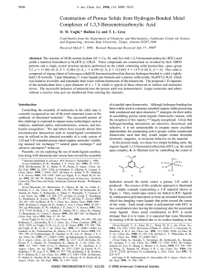 Construction of Porous Solids from Hydrogen