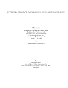 Differential Geometry in Cartesian Closed Categories of Smooth