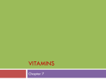 Week 7 - Vitamins