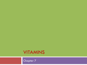 Week 7 - Vitamins