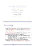 Power and Sample Size Determination