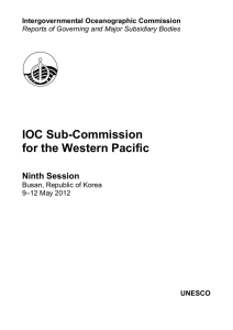 IOC Sub-Commission for the Western Pacific - UNESDOC