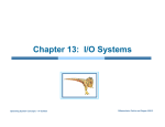 Chapter 13: I/O Systems