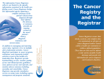 The Cancer Registry and the Registrar