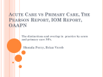 Acute care vs primary care