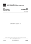 maximum mark: 50 - Cambridge International Examinations