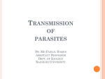 Transmission of parasites by Dr. Md. Fazlul Haque