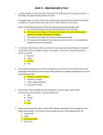 Biochemistry Test w/Answers