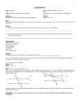 Geometry Fall 2012 Lesson 031 _Properties of Parallel Lines