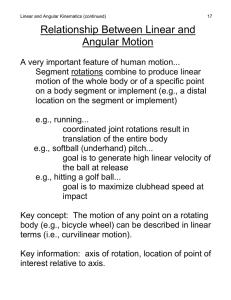 Relationship Between Linear and Angular Motion