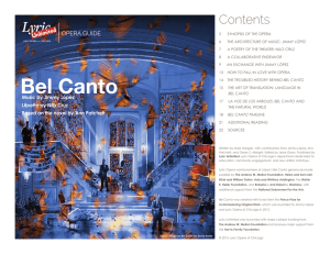 Bel Canto Opera Guide