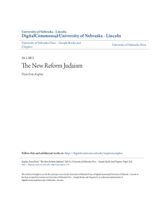 The New Reform Judaism - DigitalCommons@University of