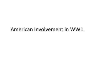 American Involvement in WW1
