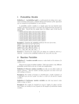 1 Probability Models 2 Random Variables