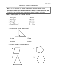 Geometry Pretest Assessment Match the shape to its number of