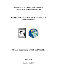 ODFW Introduced Fishes Report - Natural Resources Information