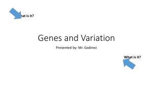 Genes and Variatoin