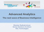 Advanced Analytics The next wave of Business Intelligence