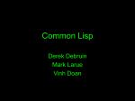 Common Lisp - cse.sc.edu