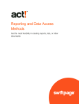 Reporting and Data Access Methods